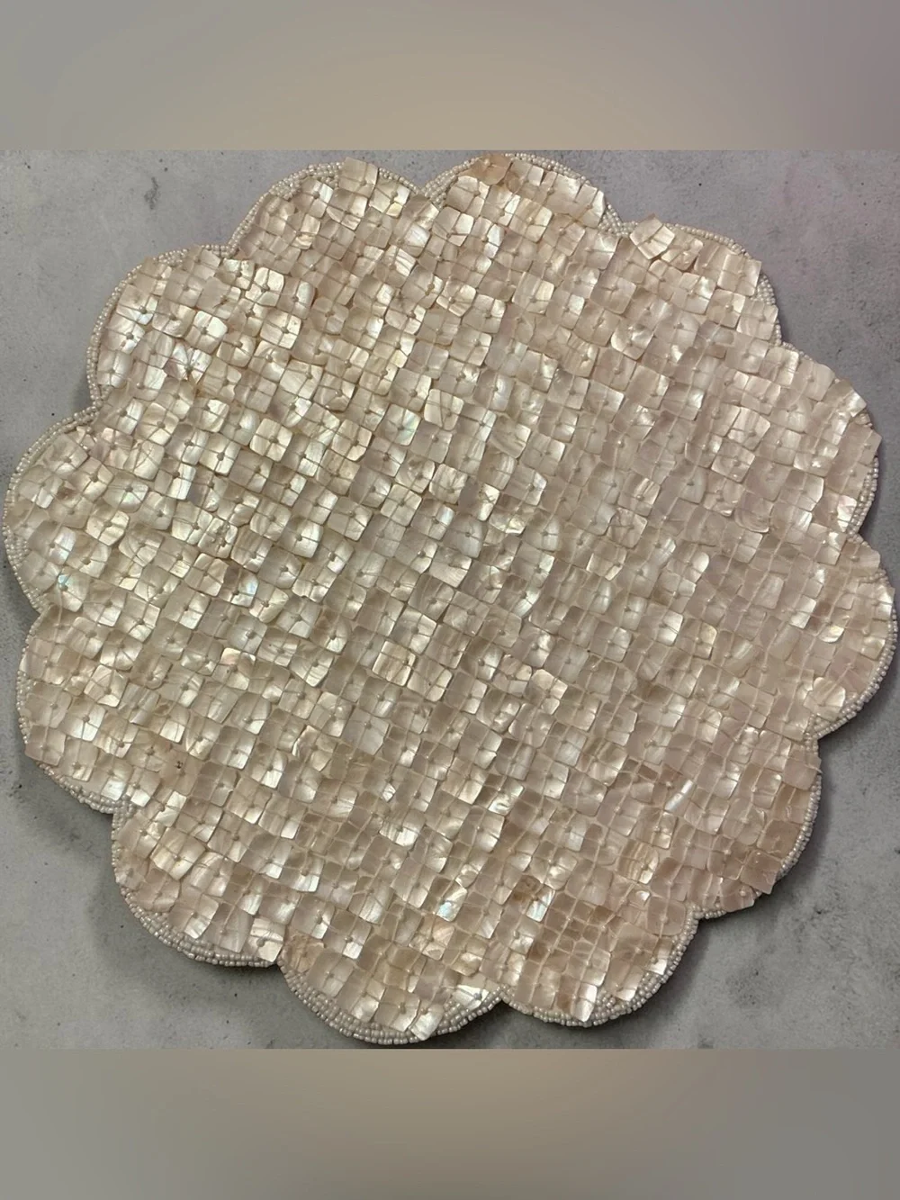 Beautiful Vintage Mother Of Pearl Leila’s Linens Set Of 4 Placemats